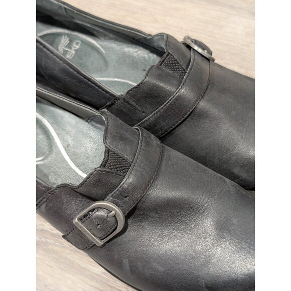 Dansko Tamara Womens Clog Size EU 39 - US 8.5-9 Buckle Black Leather Comfort - Picture 12 of 16